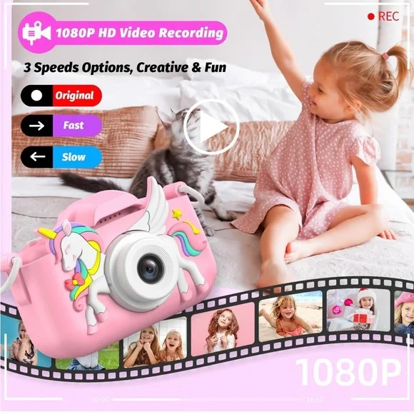 Pink Unicorn Kids Camera - Picture 5 of 11